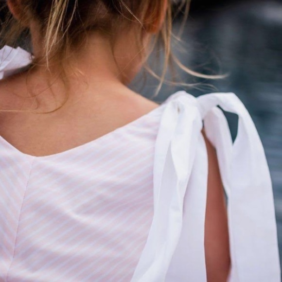 UNLABEL AZAMI Pink Stripe Dress Sz 10 Girls - Picture 3 of 7